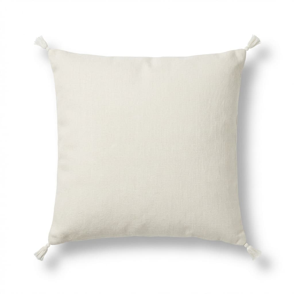 Authentic Sabra Silk Cushion - White on White / Beige (Handmade) thumbnail 2