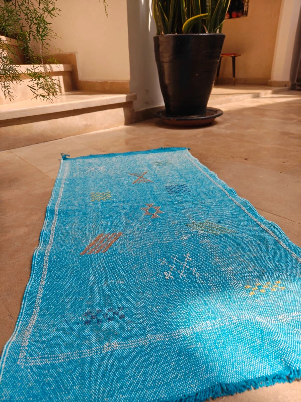 Moroccan Rug Made Of Cactus Silk (marrakech) by SabraLoom