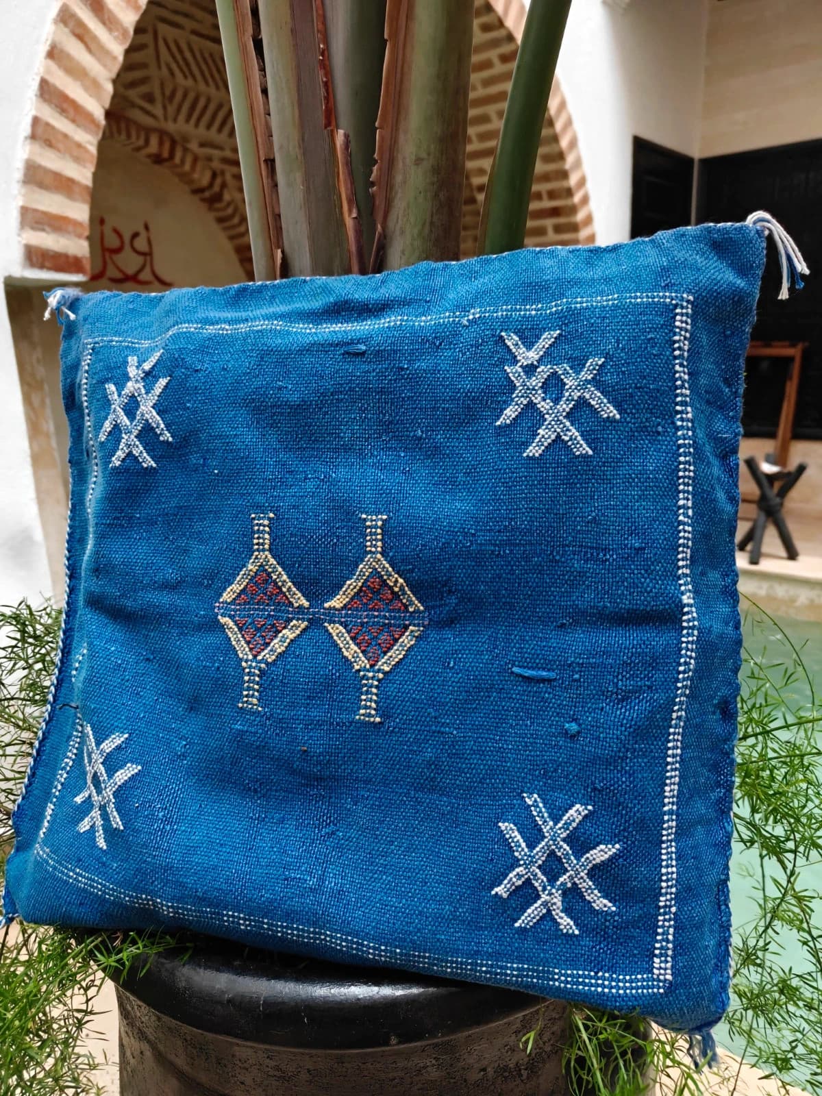 Cushion Cover From Morocco Made Of Cactus Silk Sabra by SabraLoom thumbnail 3