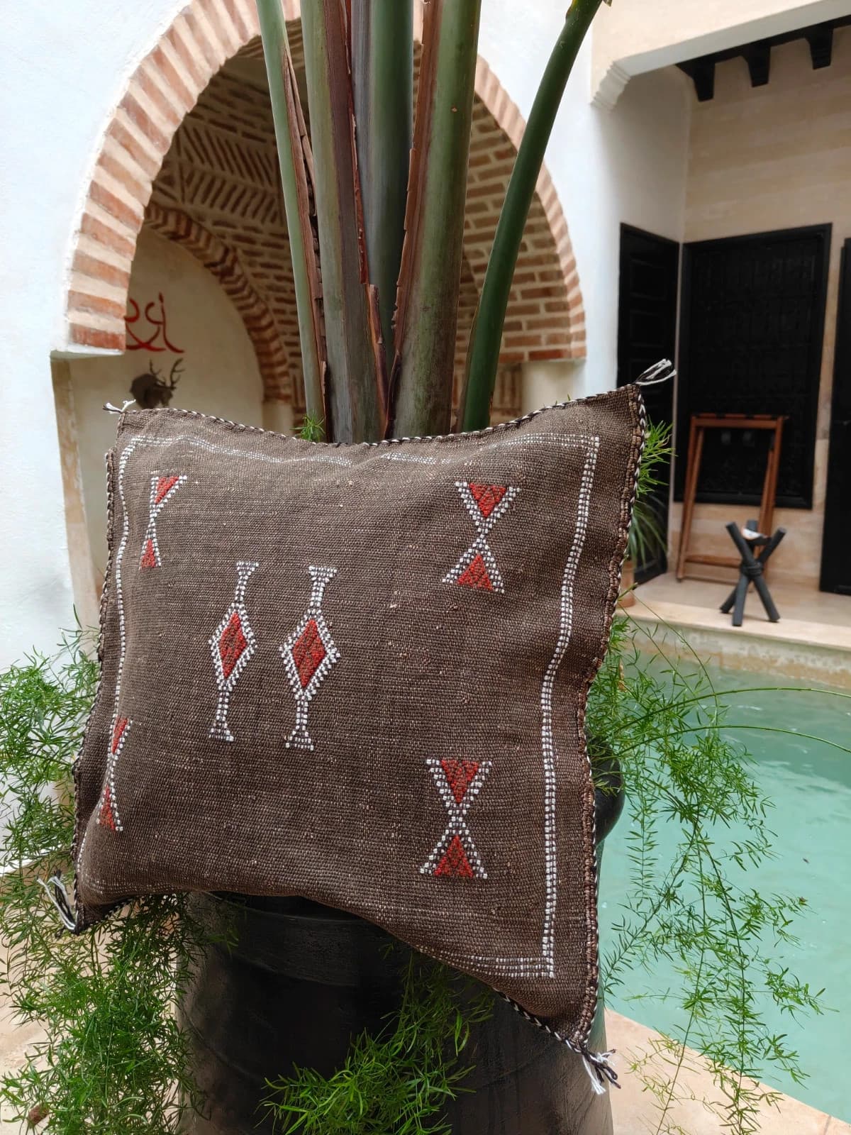 Cactus Silk Cushion Cover From Marrakech Sabra by SabraLoom thumbnail 2