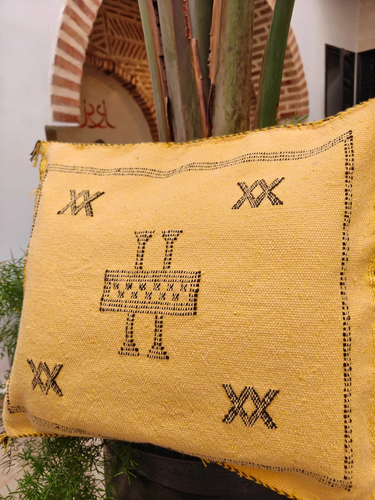 Beautiful Handmade Cushion Cover From Marrakech Made Of Cactus Silk by SabraLoom thumbnail 3