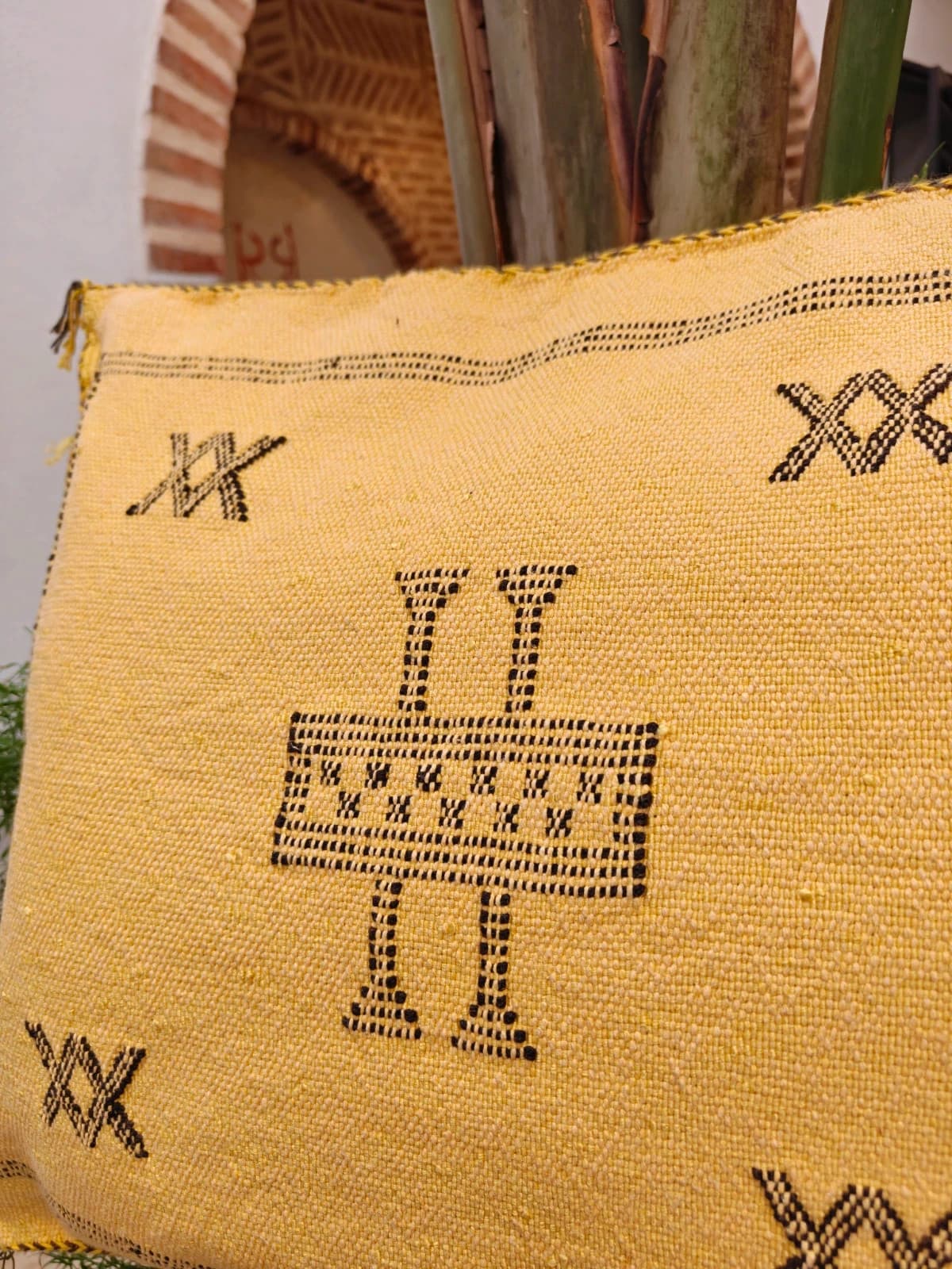 Beautiful Handmade Cushion Cover From Marrakech Made Of Cactus Silk by SabraLoom thumbnail 4