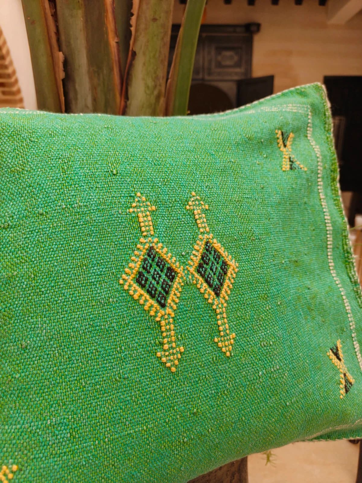 Cactus Silk Cushion Cover From Marrakech by SabraLoom thumbnail 6