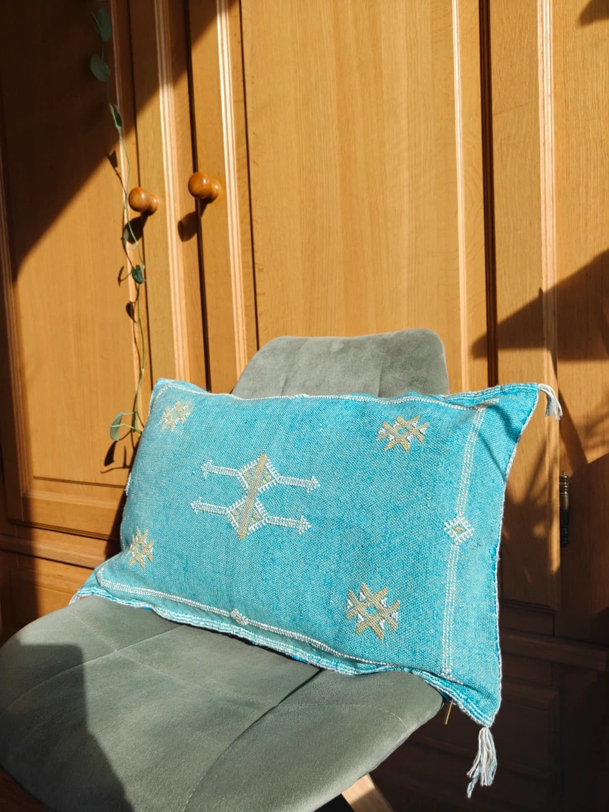 Unique Cushion Cover From Marrakech Made Of Cactus Silk by SabraLoom thumbnail 2