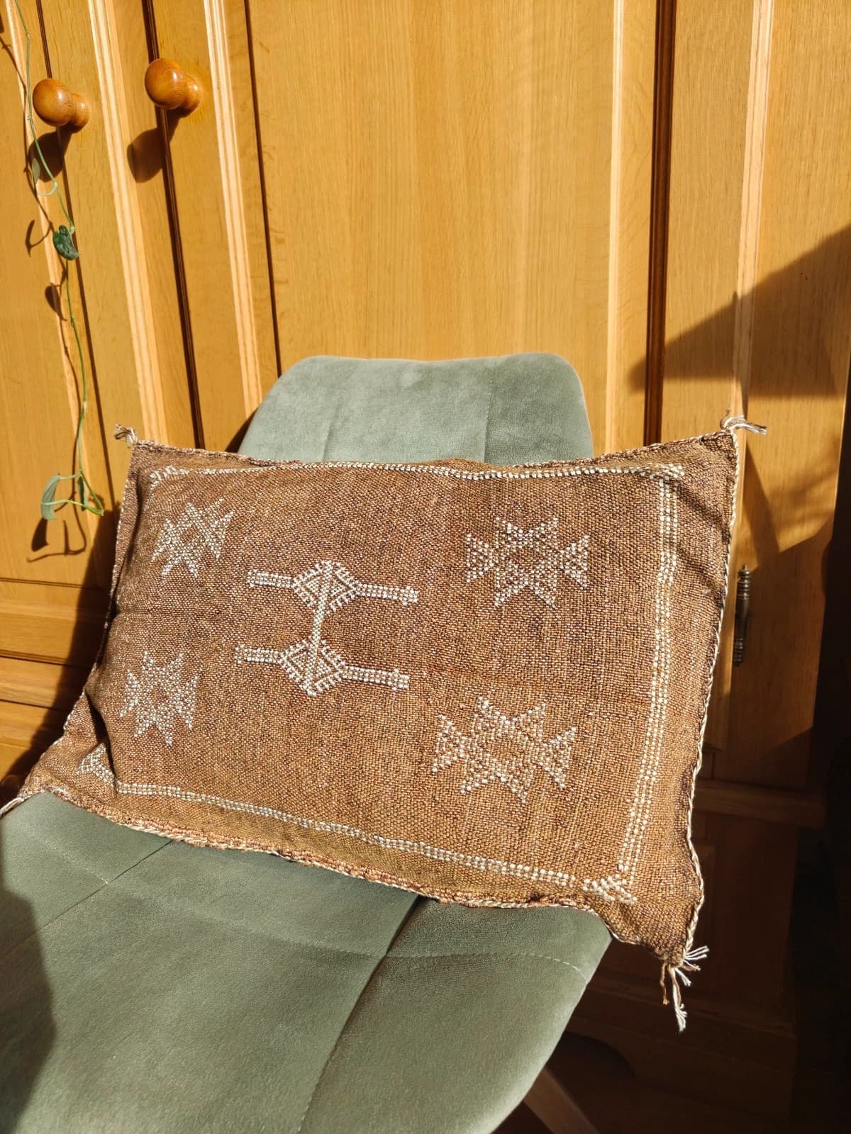 Beautiful Handmade Cushion Cover Of Cactus Silk by SabraLoom thumbnail 2