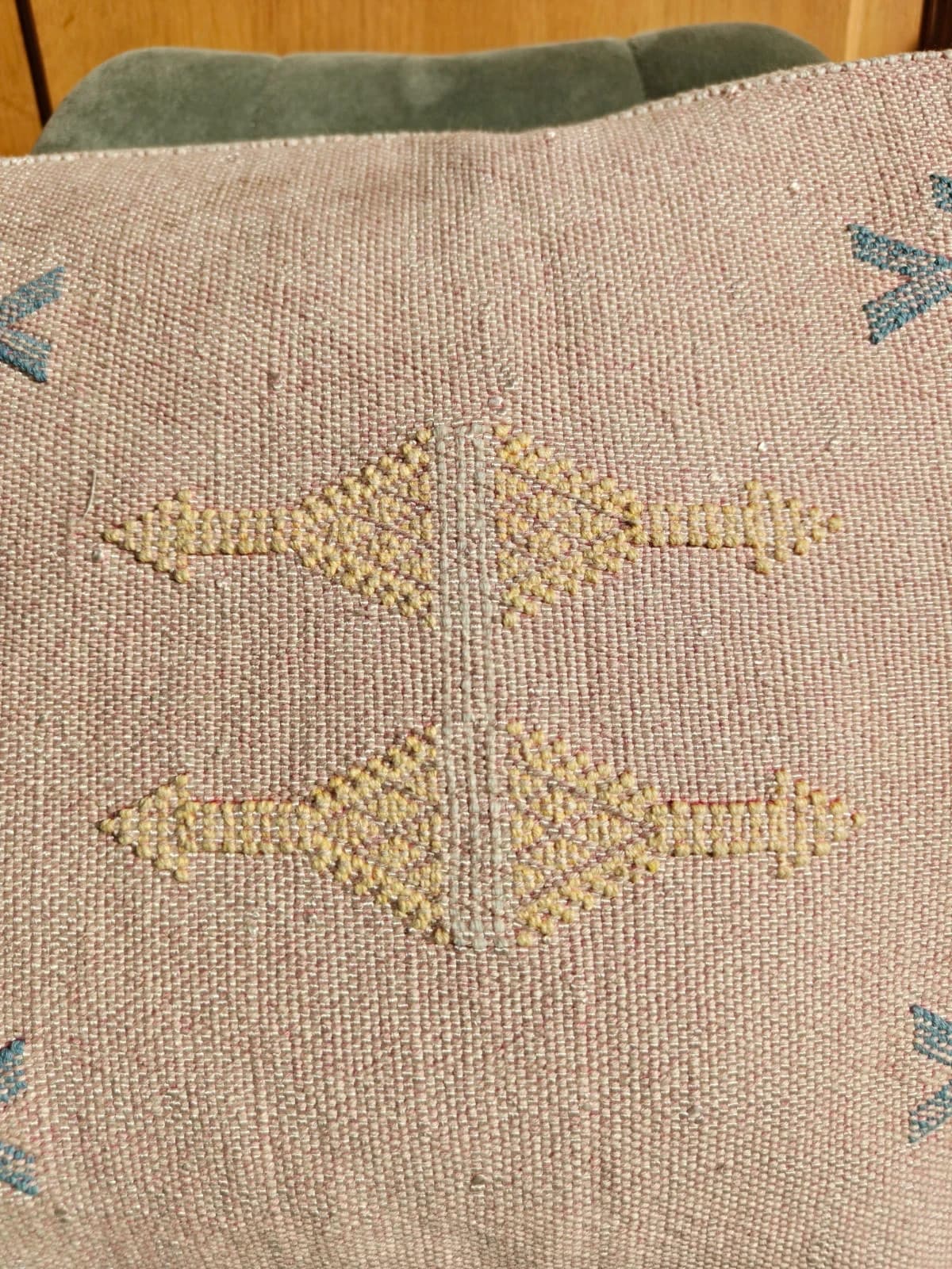 Unique Handmade Cushion Cover From Marrakech Morocco Made Of Cactus Silk by SabraLoom thumbnail 6