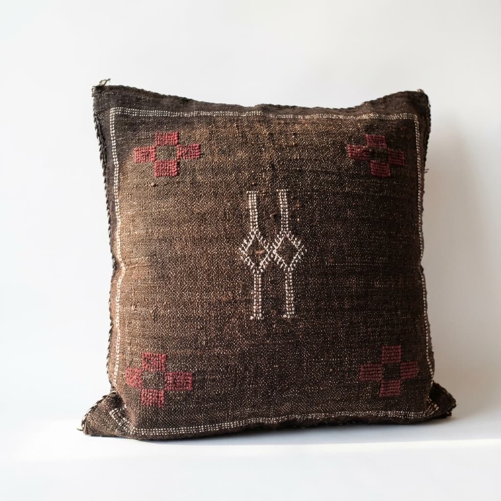 Sabraloom Dark Cocoa with Red