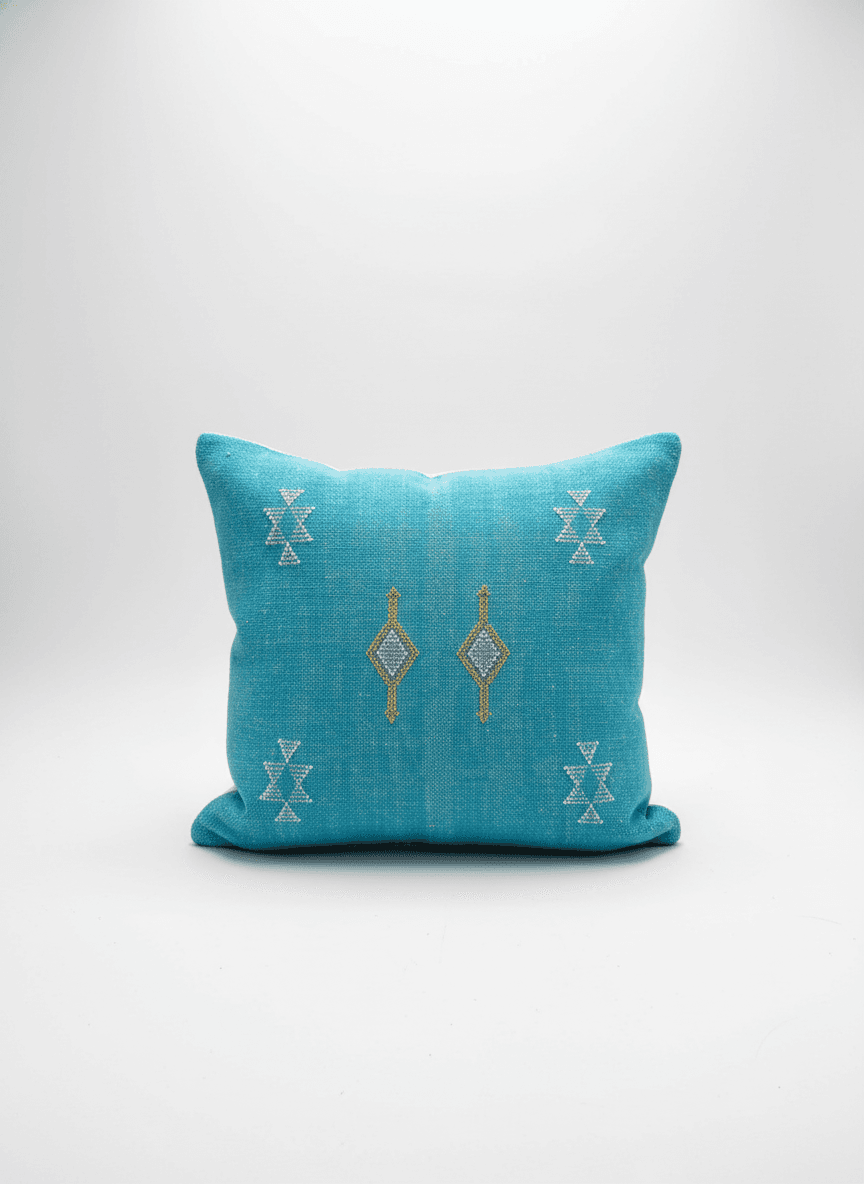 Beautiful Handwoven Sabra Cactus Silk Cushion Cover by SabraLoom