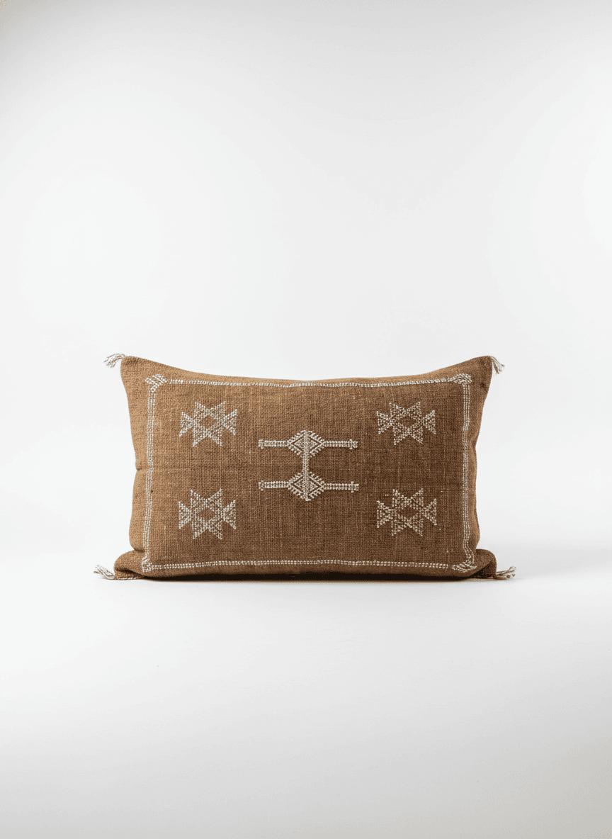 Beautiful Handmade Cushion Cover Of Cactus Silk by SabraLoom